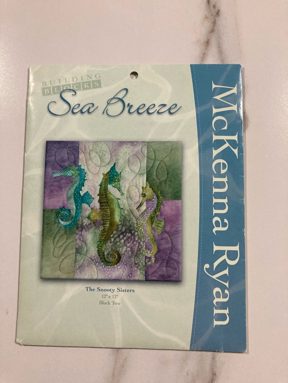 New Sea Breeze sea horse quilting pattern McKenna Ryan Snooty Sisters Block two
